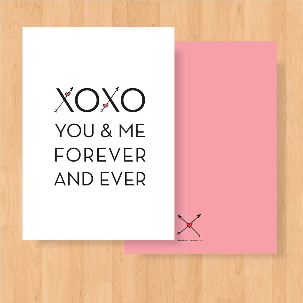 Free Printable Valentine: Xoxo You &amp;amp; Me - Merriment Design | Free Printable Valentine Cards For Husband