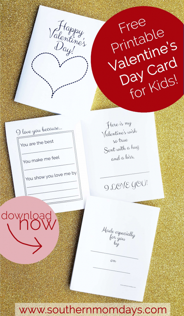 Free Printable: Valentine&amp;#039;s Day Card For Kids | Valentine&amp;#039;s Day | Free Printable Valentines Day Cards For Parents