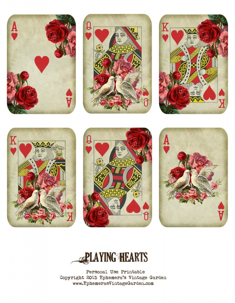 Free Printable - Valentine&amp;#039;s Day Playing Cards (Ephemera&amp;#039;s Vintage | Free Printable Deck Of Cards