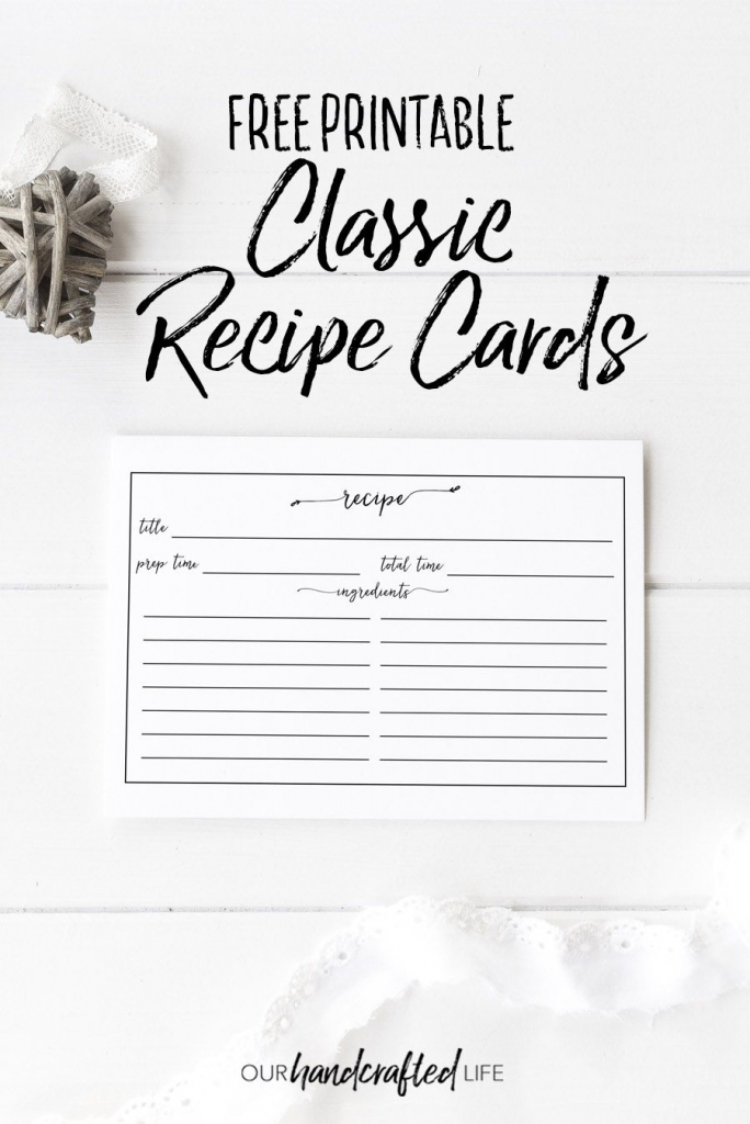 Free Printable Vintage Farmhouse Recipe Cards | Printables | Recipe | Printable Vintage Recipe Cards