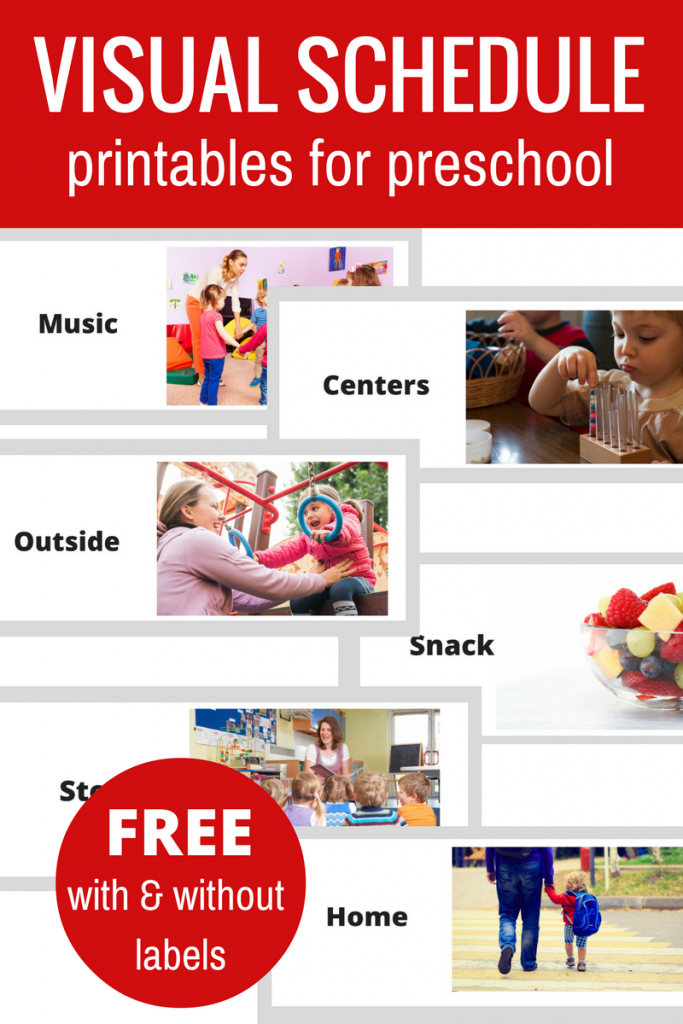 Free Printable Visual Schedule For Preschool - No Time For Flash Cards | Free Printable Schedule Cards For Preschool