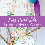 Free Printable Wedding Advice Cards (Instant Download) | Wedding | Free Printable Bridal Shower Advice Cards