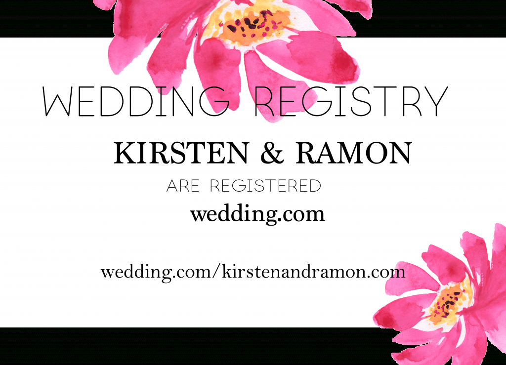 Free Printable Wedding Registry Card That Is Easily Downloaded | Free Printable Registry Cards