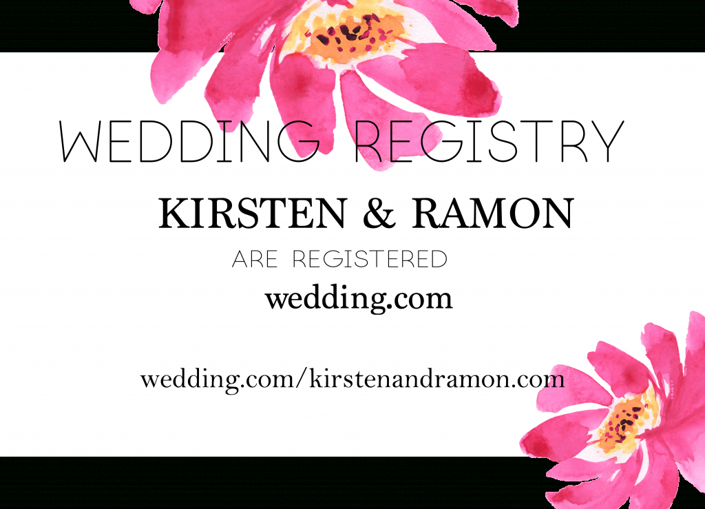 Free Wedding Registry Card Template