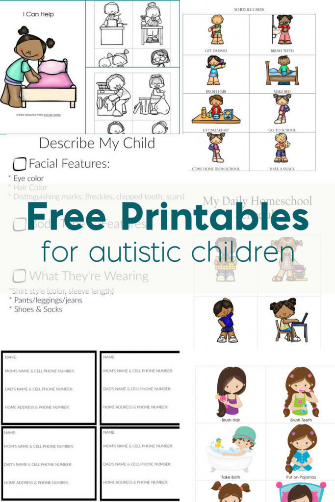 Free Printables For Autistic Children And Their Families Or Caregivers | Picture Cards For Autism Printable