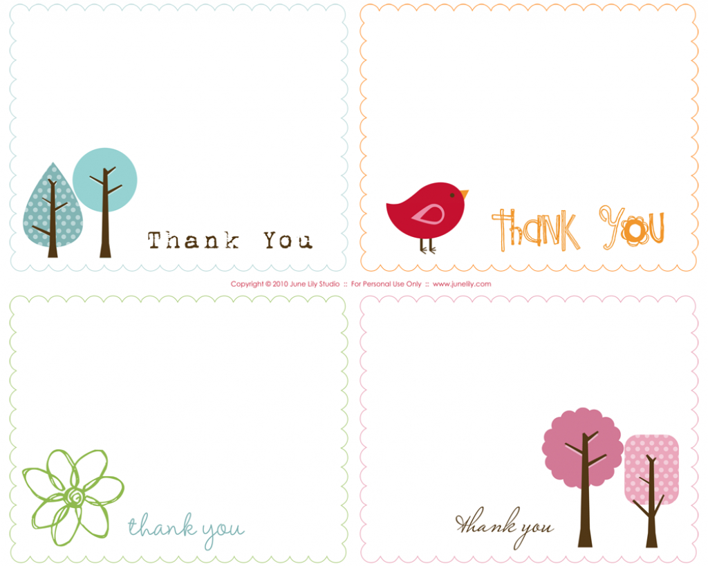 Free Prints | Free Printable Thank You Notes | June Lily | Custom | Free Printable Custom Thank You Cards