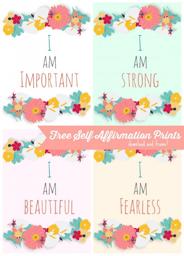 Free Self Affirmation Printables: Print Some Positivity - | Free | Free Printable Positive Affirmation Cards