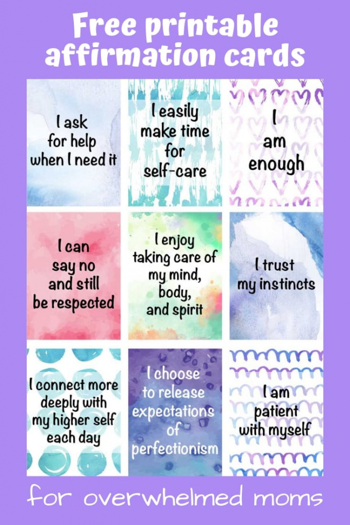 Free Self-Care Ideas For Overwhelmed Moms (Plus Free Printable | Self Care Cards Printable