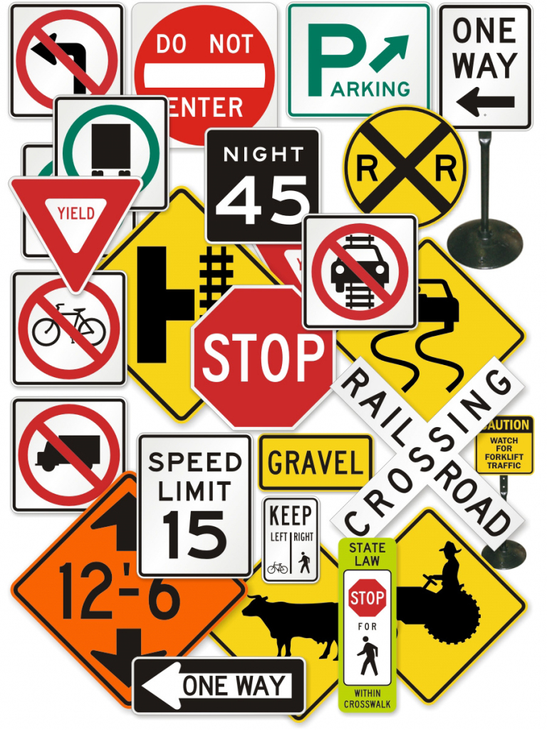 Printable Road Signs Flash Cards - Printable Card Free