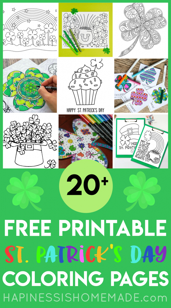 Free St. Patrick&amp;#039;s Day Coloring Pages - Happiness Is Homemade | Free Printable St Patrick&amp;#039;s Day Card