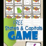 Free State Capitals Game | Free Printable Of The Day | States | State Capitals Flash Cards Printable