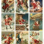 Free To Download! Printable Vintage Santa Tags Or Cards. | Free | Printable Vintage Christmas Cards