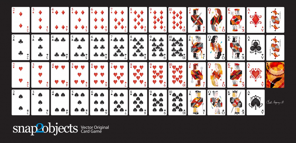 Free-Vector-Card-Deck | Silhouette Cameo | Cards, Deck Of Cards | Free Printable Deck Of Cards