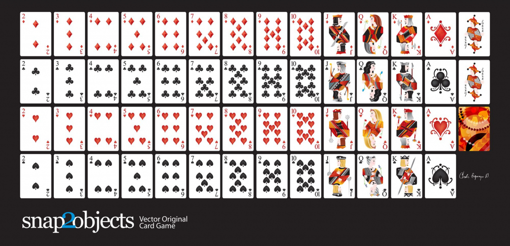 Free-Vector-Card-Deck | Silhouette Cameo | Cards, Deck Of Cards | Printable Mini Playing Cards
