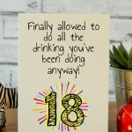 Funny 18Th Birthday Cards, 18Th Birthday Gifts, 18Th Gift Ideas | Funny 18Th Birthday Cards Printable