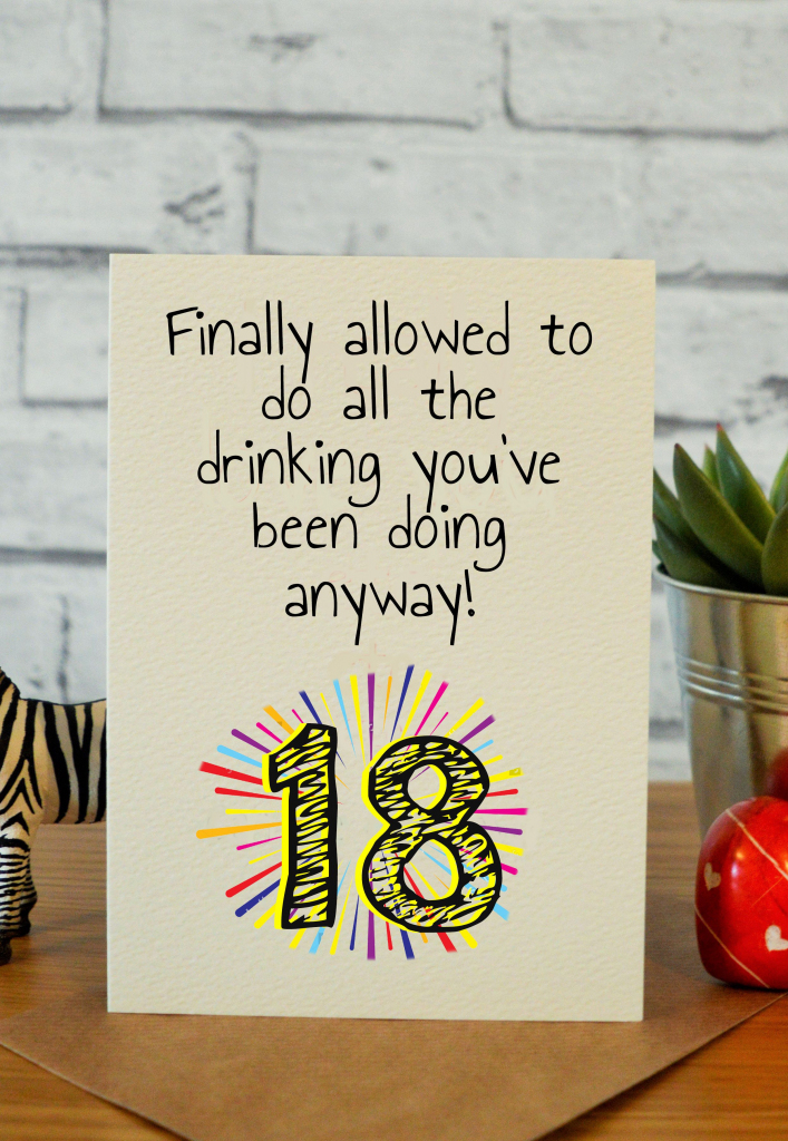 Funny 18Th Birthday Cards, 18Th Birthday Gifts, 18Th Gift Ideas | Funny 18Th Birthday Cards Printable