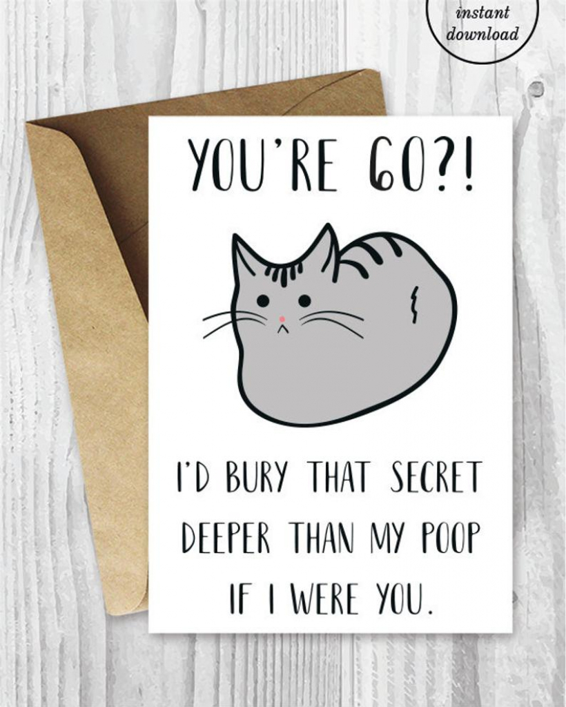 Funny 60Th Birthday Cards Printable Cat 60 Birthday Card | Etsy | Happy 60Th Birthday Cards Printable