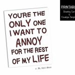 Funny Anniversary Card Printable Digital Valentines For Him | Etsy | Funny Printable Anniversary Cards