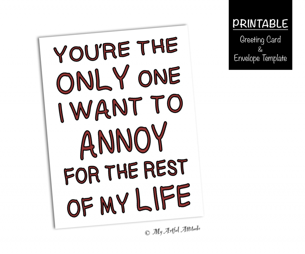 Funny Anniversary Card Printable Digital Valentines For Him | Etsy | Funny Printable Anniversary Cards