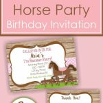 Gallop On Over For Your Cowgirl's Next Birthday Party. Let's Plan A | Horse Thank You Cards Printable