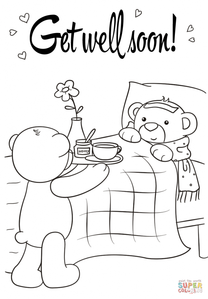 Get Well Soon Coloring Page | Free Printable Coloring Pages | Get Well Soon Card Printable