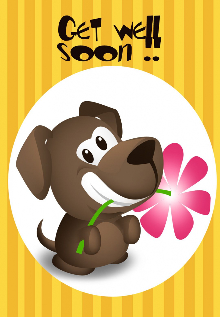 Get Well Soon Free Printable Get Well Soon Puppy Greeting Card | Free Printable Get Well Cards