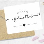 Godmother Proposal Card, Be My Godmother Card, Card For Godmother | Will You Be My Godmother Printable Card Free