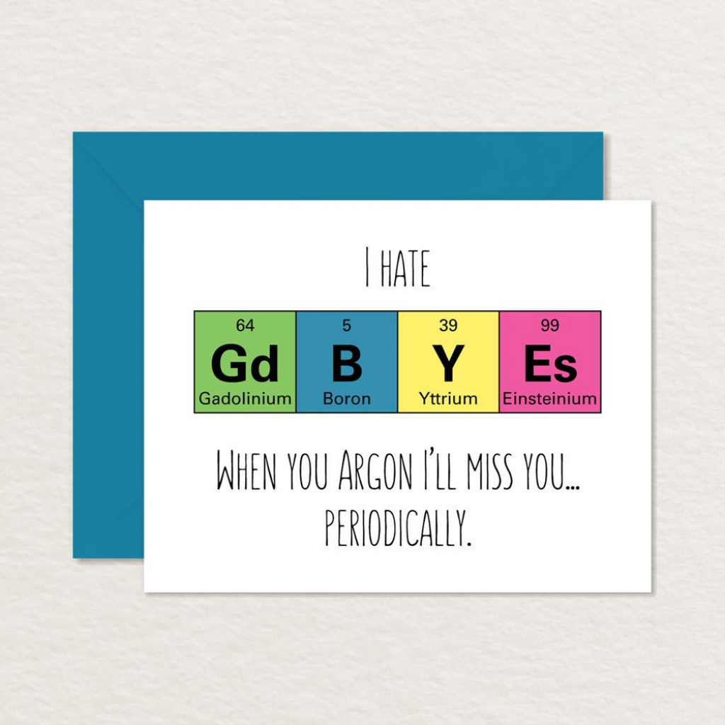 Goodbye Card Printable / Funny Goodbye Card / Nerdy Goodbye | Etsy | Printable Goodbye Cards For Students