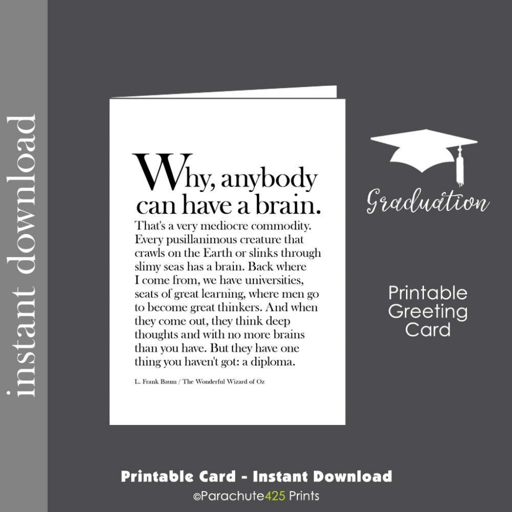 Graduation Card, Graduation Printable, Printable Card, Funny | High School Graduation Cards Printable
