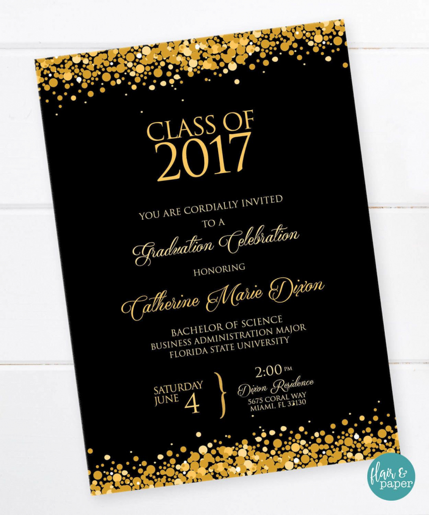 Graduation Invitation, Graduation Celebration, College Graduation | Graduation Invitation Cards Printable