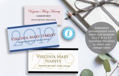 Graduation Name Card Insert Diy Customizable Printable | Etsy | Printable Name Cards For Graduation Announcements