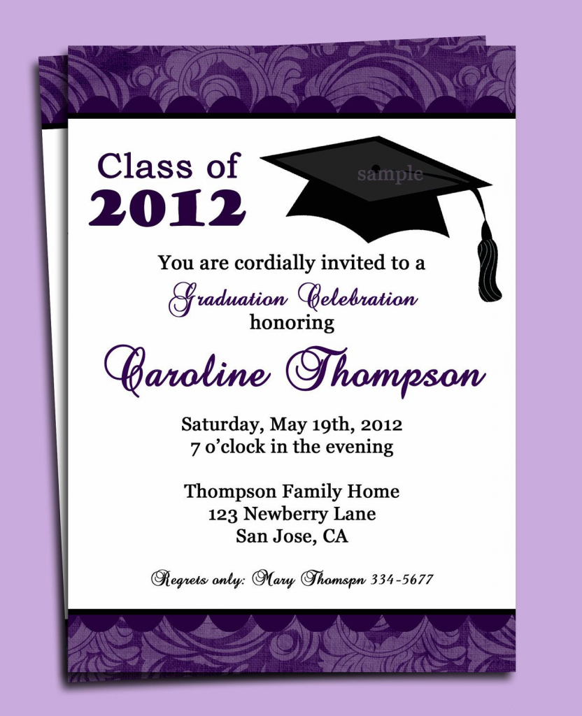 Graduation Party Or Announcement Invitation Printable - You Pick | Graduation Invitation Cards Printable