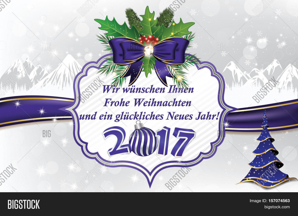 Greeting Card Year Image &amp;amp; Photo (Free Trial) | Bigstock | Free Printable German Christmas Cards