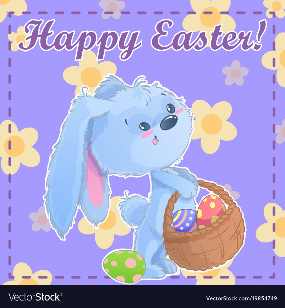 Greeting Post Card Printable Template Happy Easter | Happy Easter Greeting Cards Printable