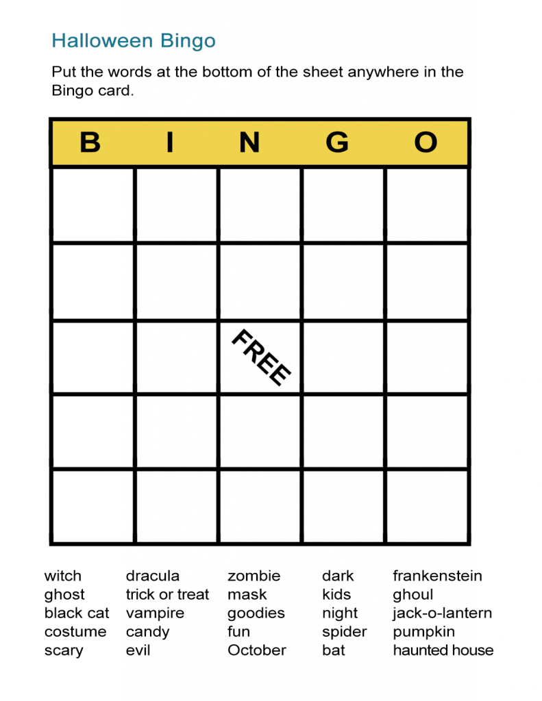 Halloween Bingo Cards: Printable Bingo Games For Class - All Esl | Esl Bingo Cards Printable