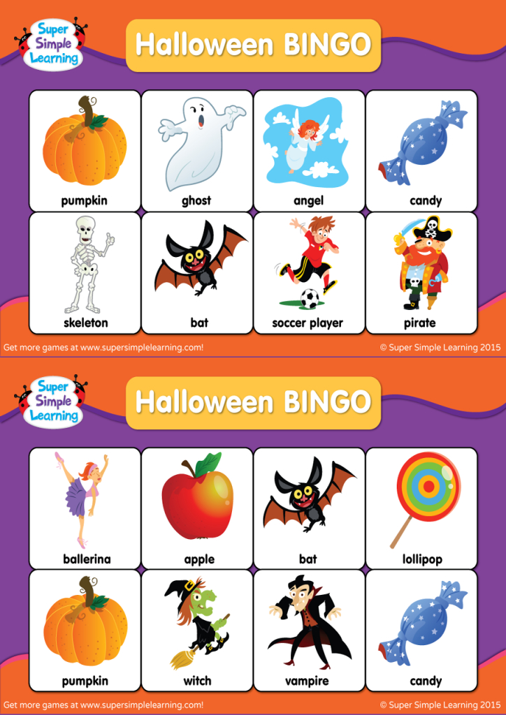 Halloween Bingo Cards - Super Simple | Fun Printable Halloween Bingo Cards