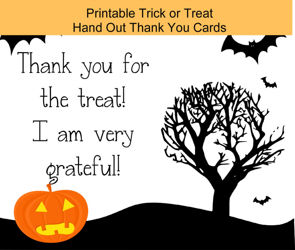 Free Halloween Thank You Cards Printable Printable Templates