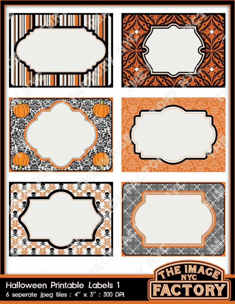 Halloween Printable Labels &amp;amp; Tags, For Gift Tags, Place Cards | Free Printable Halloween Place Cards