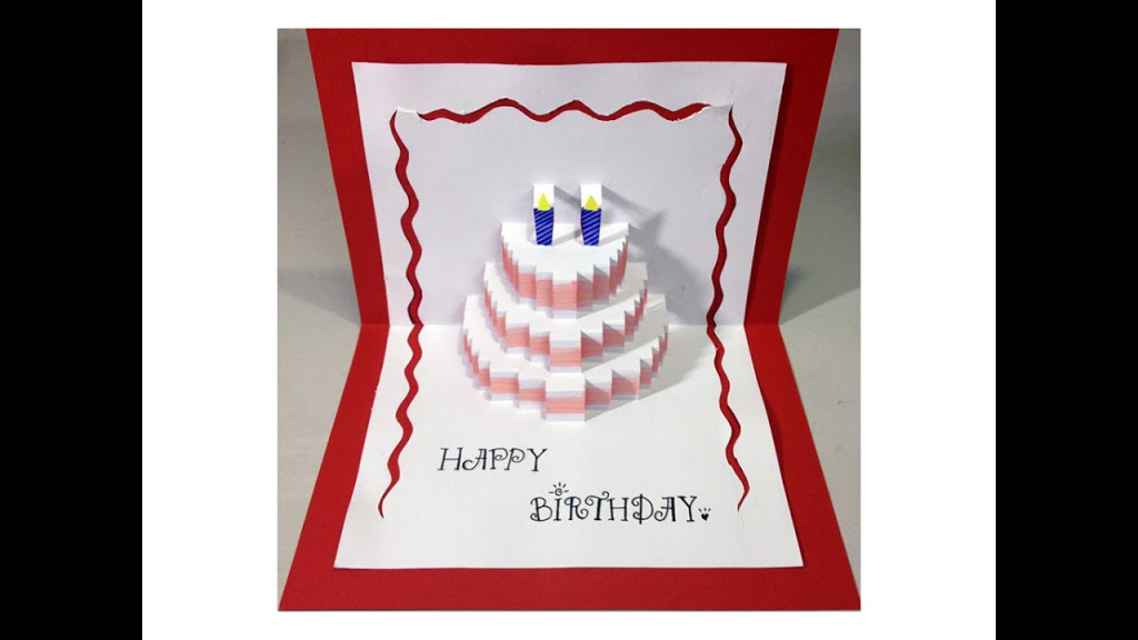 Happy Birthday Cake - Pop-Up Card Tutorial - Youtube | Free Printable Birthday Pop Up Card Templates