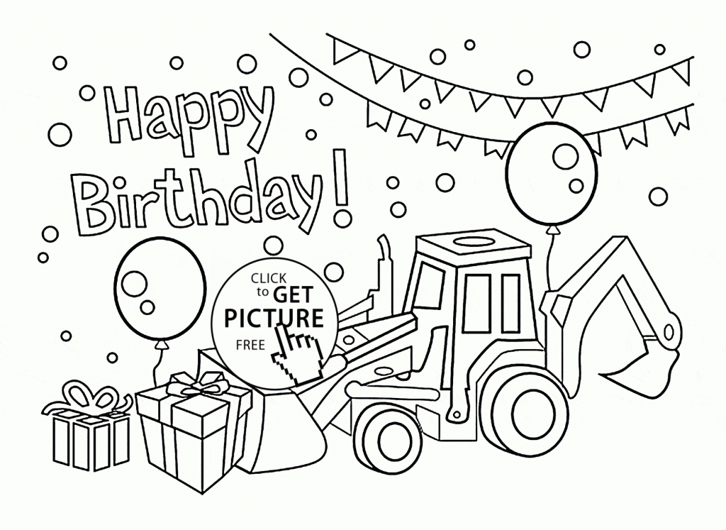 Happy Birthday Card For Boys Coloring Page For Kids, Holiday Within | Printable Birthday Cards For Kids