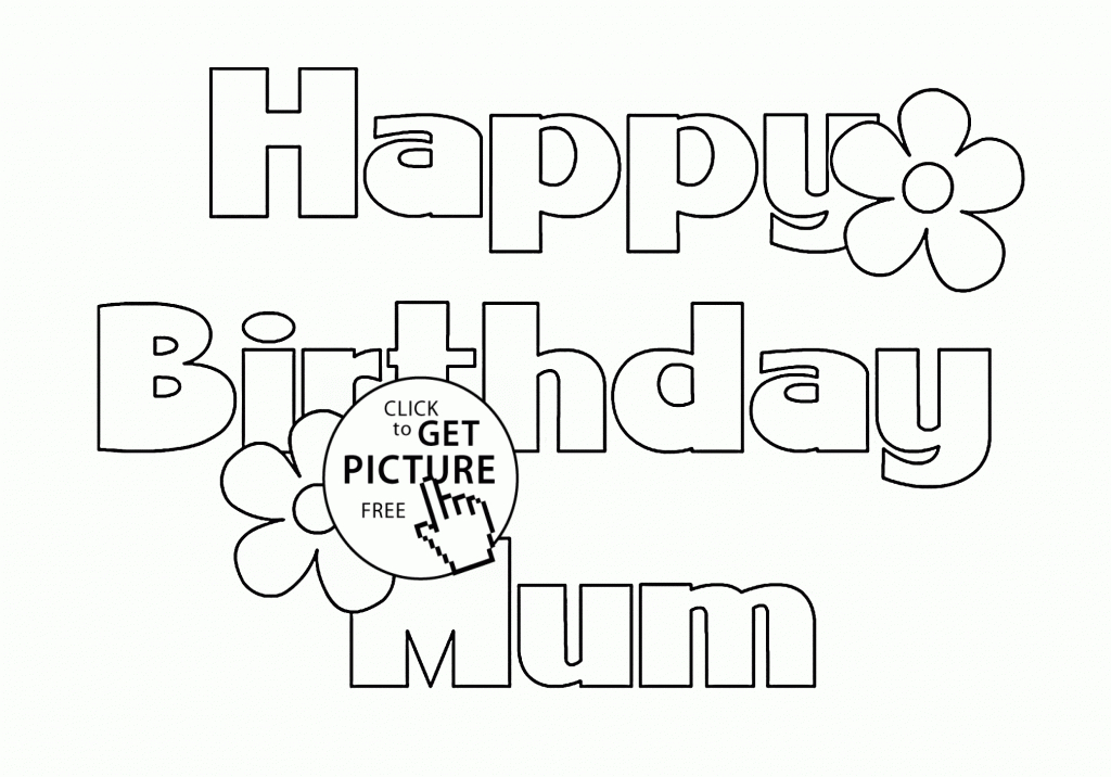 printable coloring birthday cards for mom printable card