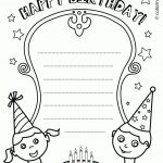 Happy Birthday Printables – Coloring Pages For Kids #kids | Printable Coloring Birthday Cards