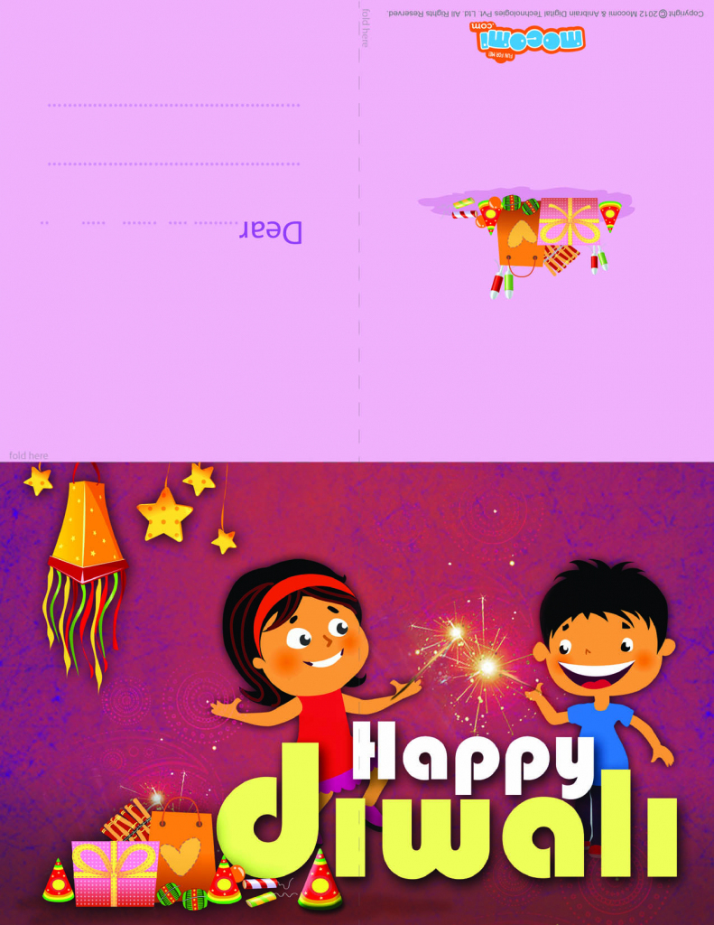 Happy Diwali - Diwali Greeting Card For Kids | Mocomi | Printable Greeting Cards For Kids