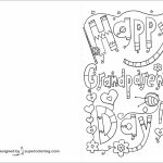 Happy Grandparents Day Doodle Card Coloring Page | Free Printable | Grandparents Day Cards Printable