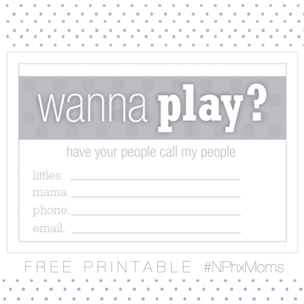 Happy Hostess: Playdate Cards - Free Printable | Free Printable Play Date Cards