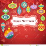 Happy New Year Card Stock Vector. Illustration Of Banner   35301368 | Free Printable Happy New Year Cards