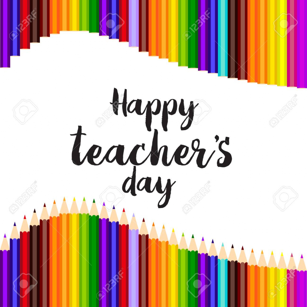 Happy Teacher&amp;#039;s Day Greeting Card Template Design Royalty Free | Free Printable Teacher&amp;#039;s Day Greeting Cards