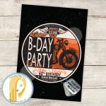 Harley Davidson Birthday Party Invitation Motorcycle | Etsy | Harley Davidson Cards Printable