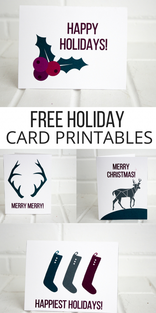 Holiday Printable Cards (Free | Pinterest | Holiday Greeting Cards | Make A Holiday Card For Free Printable