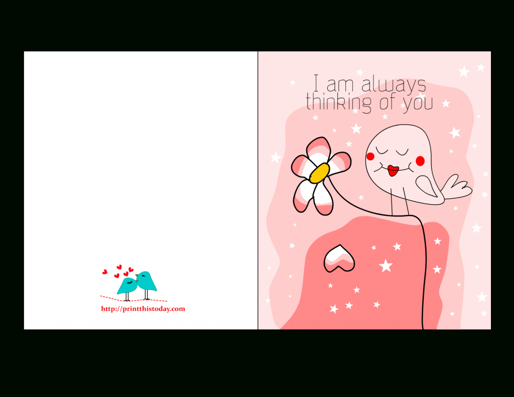 I Am Always Thinking Of You Card,free Printable Love Card For Him | Printable I Love You Cards